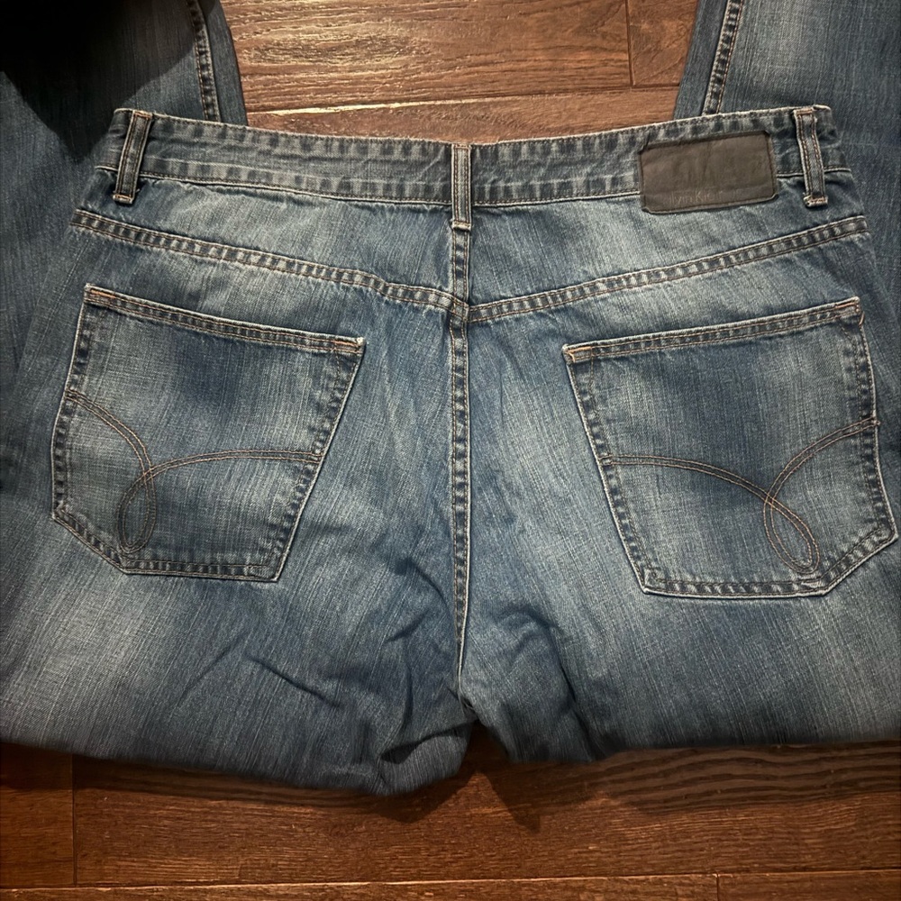 Calvin Klein Men's Slim Straight Fit Jeans - 38 X 32 - Blue